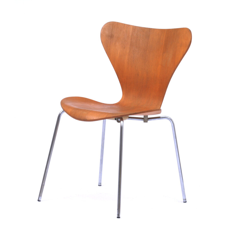 Ensemble de 6 chaises Butterfly vintage série 7 d'Arne Jacobsen