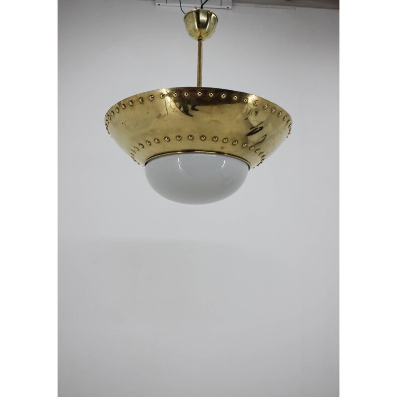 Vintage unique brass chandelier by Franta Anyz, 1920s