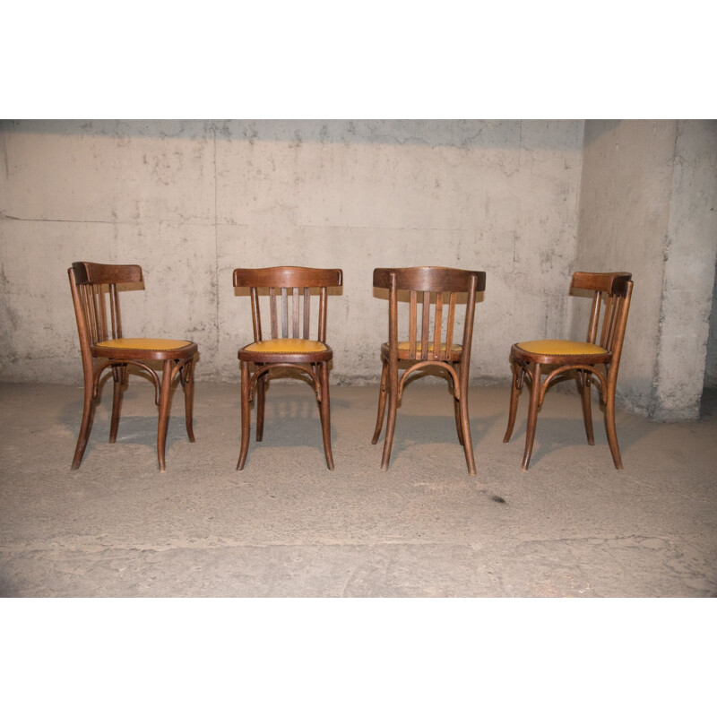 Suite of 4 vintage chairs by Fischel , 1929-1934