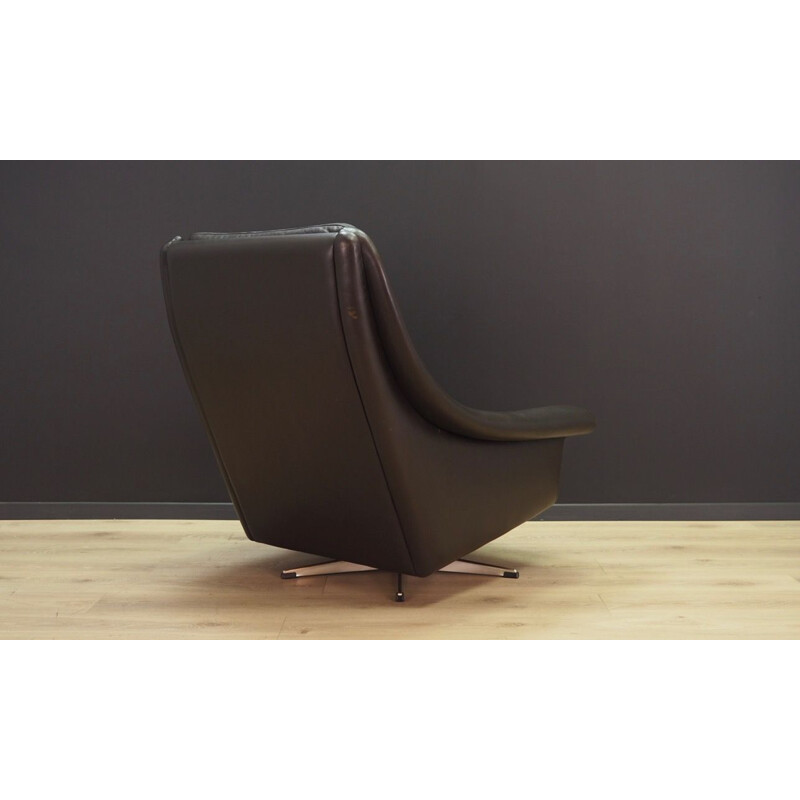 Vintage Aage Christensen leather armchair by Erhardsen & Andersen, 1960-1970