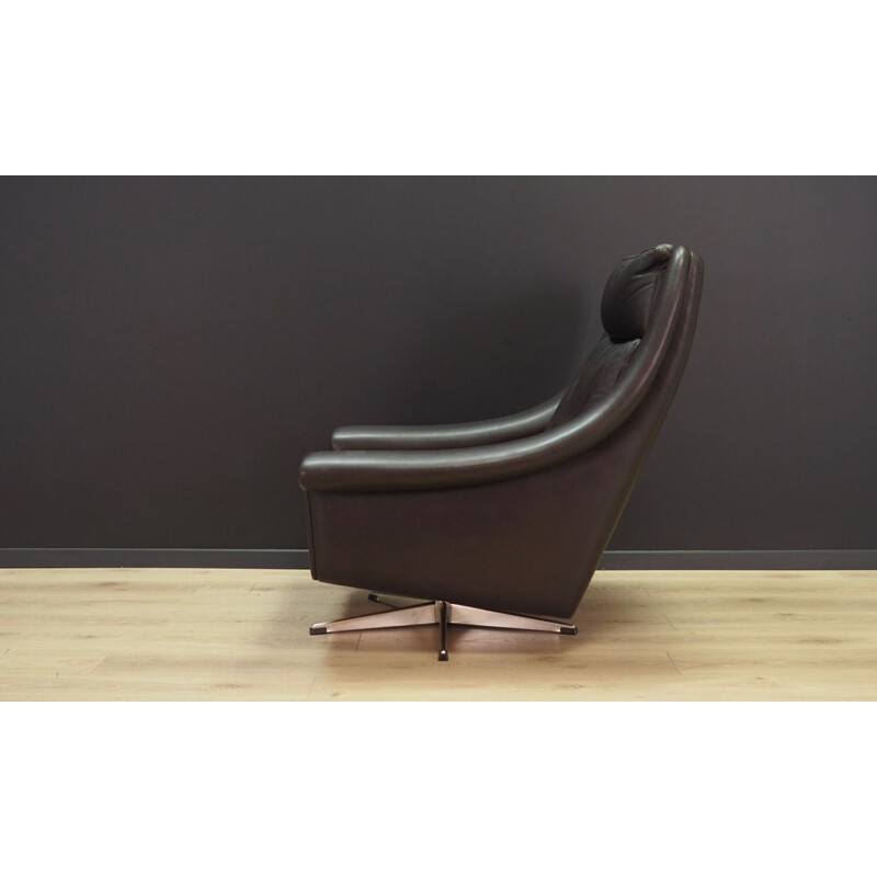 Vintage Aage Christensen leather armchair by Erhardsen & Andersen, 1960-1970