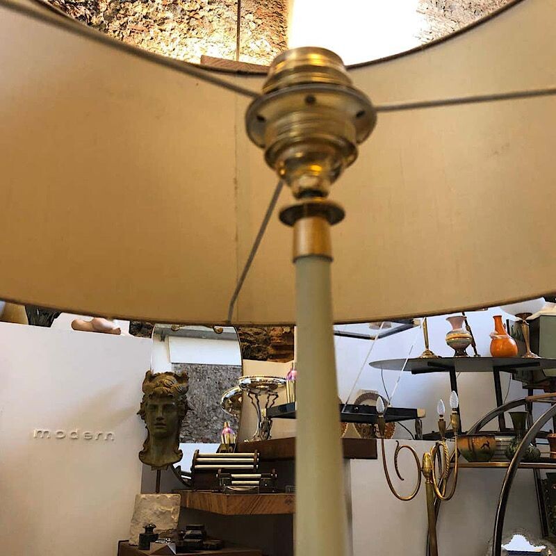 Vintage Italian floor lamp in metal and brass floor lamp, 1950