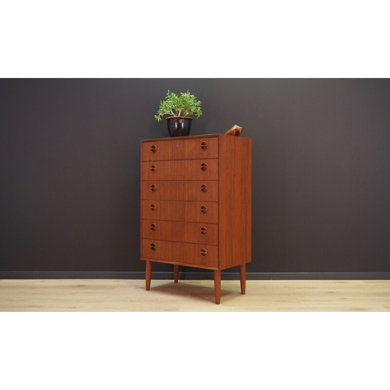 Vintage chest of drawers with 6 drawers, Scandinavian design, 1960