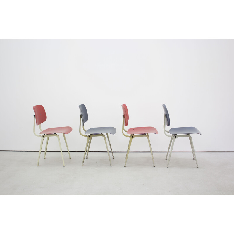 Set of 4 "Revolt" Chairs in metal and resin, Friso KRAMER - 1953