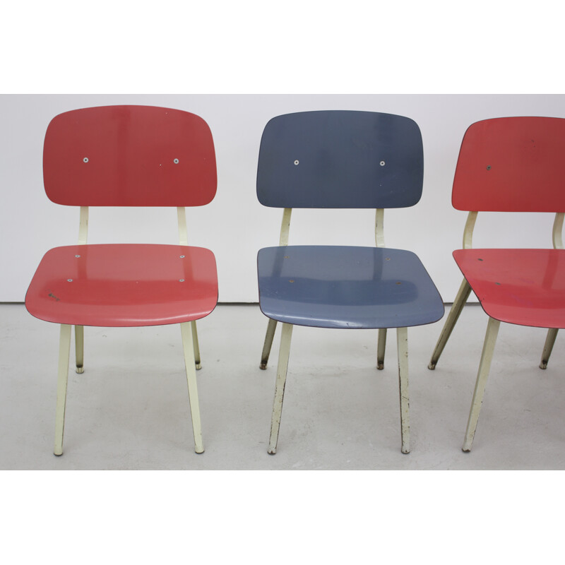 Set of 4 "Revolt" Chairs in metal and resin, Friso KRAMER - 1953