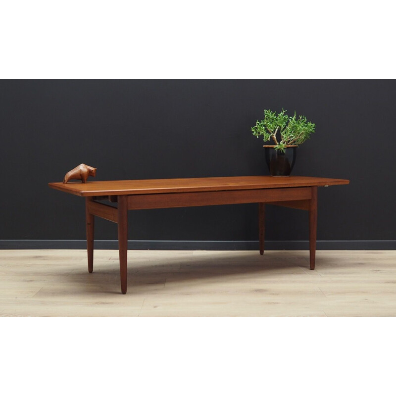 Table basse vintage en teck, Danemark, 1960-70