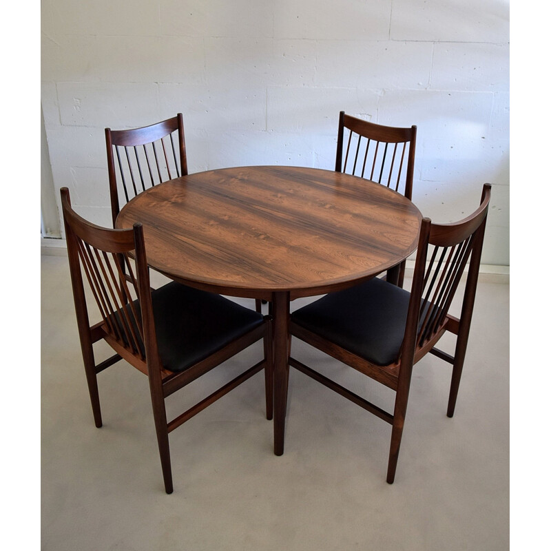 Vintage rosewood dining set by Arne Vodder for Sibast, Denmark 1960