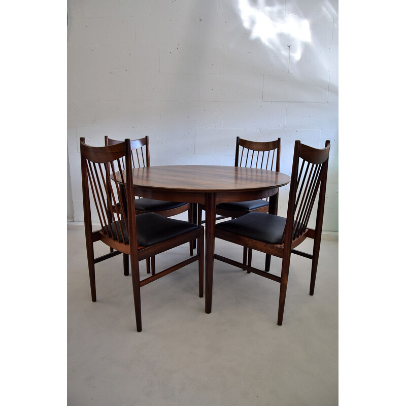 Vintage rosewood dining set by Arne Vodder for Sibast, Denmark 1960