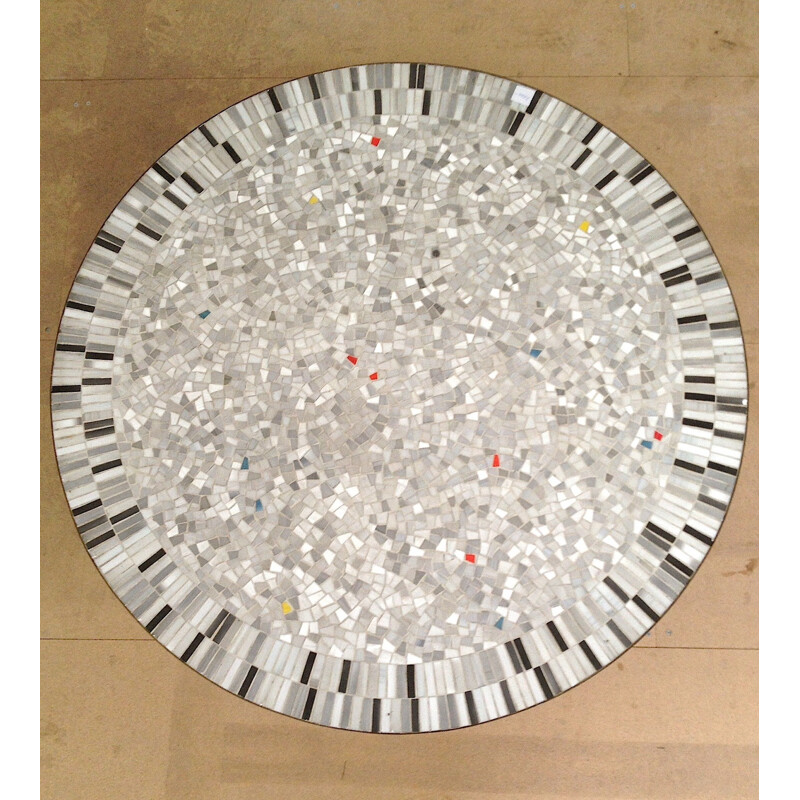 Coffee table in ceramic and metal, Berthold MULLER - 1960s