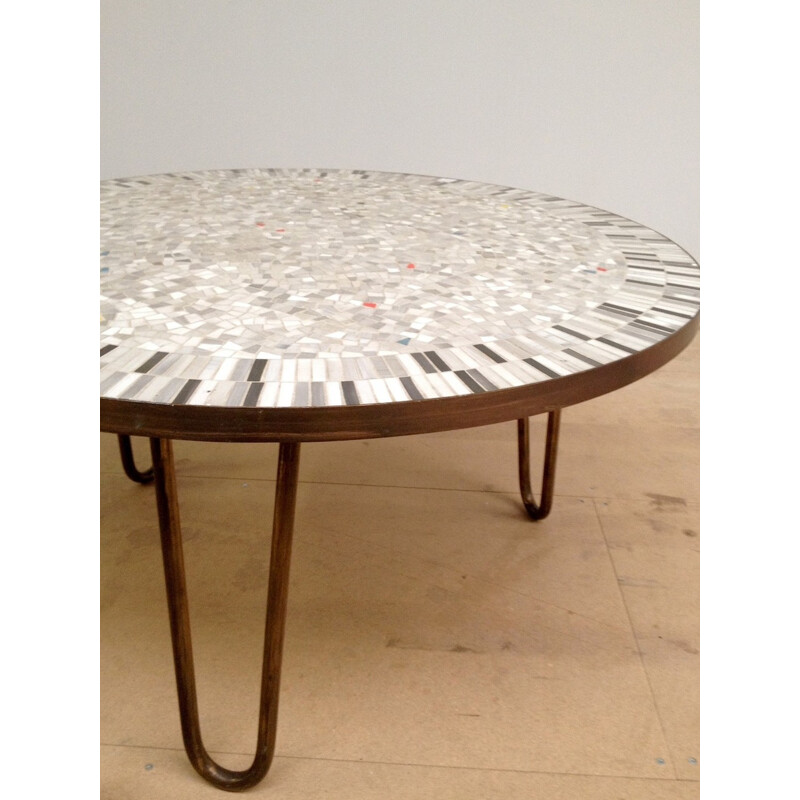 Coffee table in ceramic and metal, Berthold MULLER - 1960s