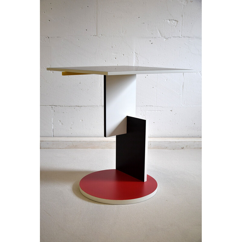 Table d'appoint vintage "Schroeder 1" de Gerrit Rietveld pour Cassina