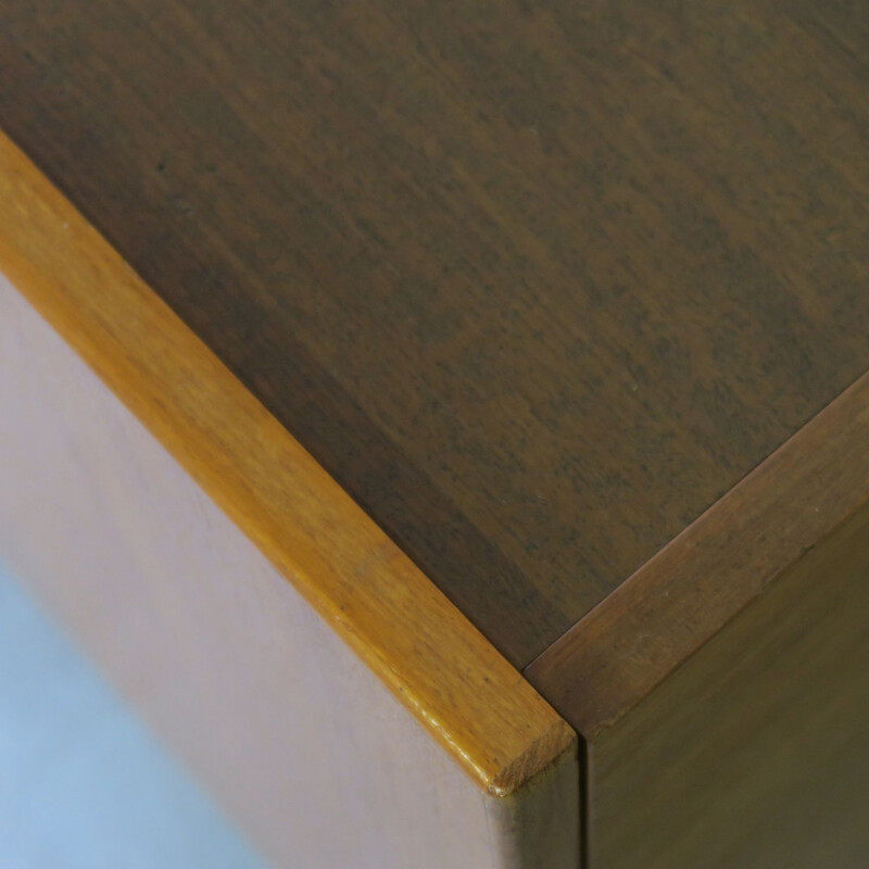 Vintage teak and metal sideboard, France 