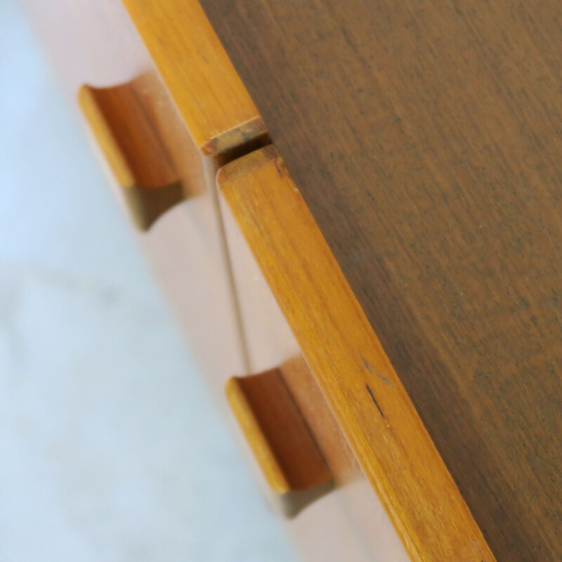 Vintage teak and metal sideboard, France 