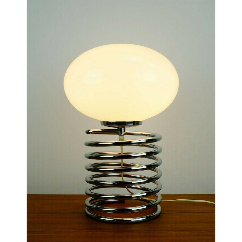Vintage chrome and metal table lamp by Honsel, Germany, 1970s