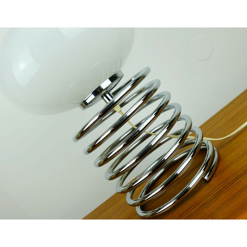 Vintage chrome and metal table lamp by Honsel, Germany, 1970s