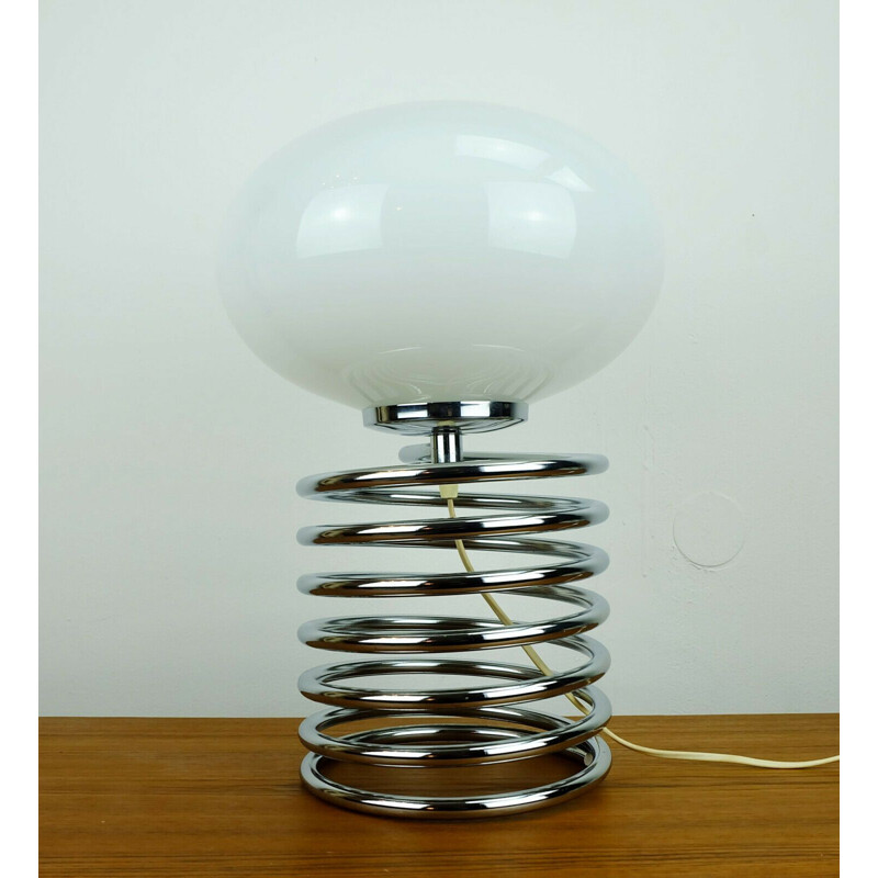 Lampe de table vintage en chrome et métal de Honsel, Allemagne, 1970