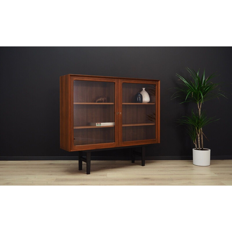 Vintage teak and glass Bookcase by Brouer, 1960s