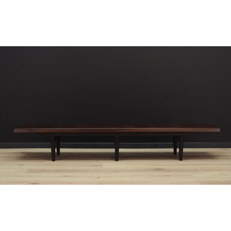 Vintage retro rosewood bench, 1970s