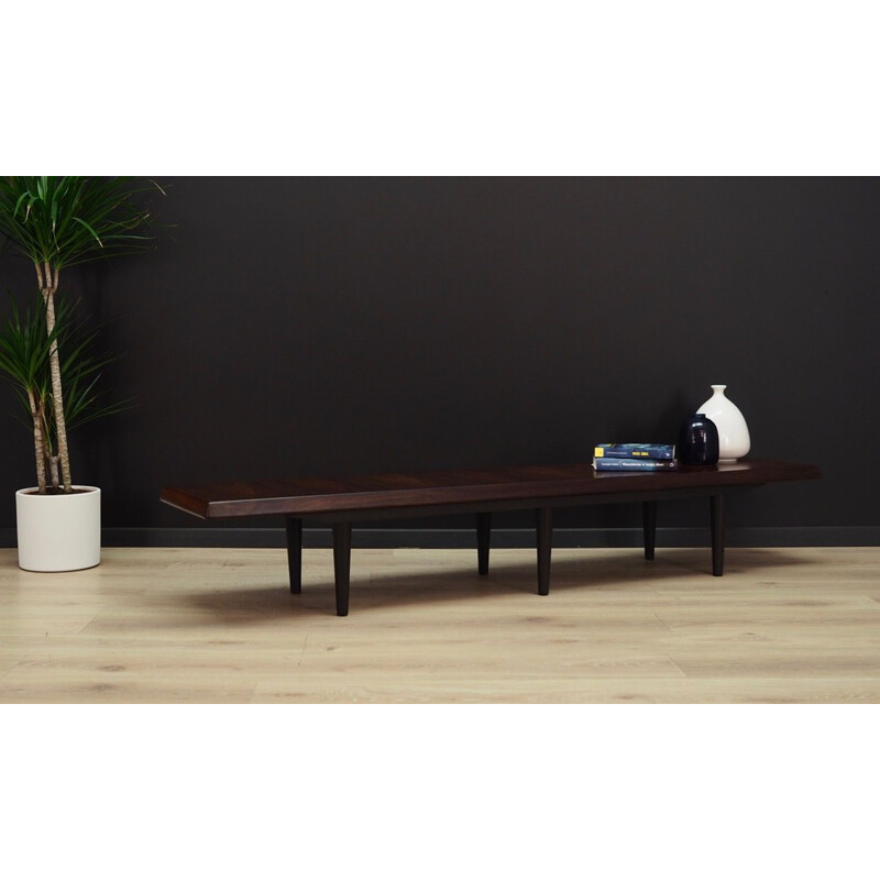 Vintage retro rosewood bench, 1970s