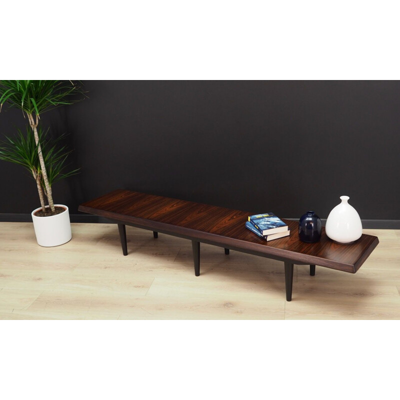 Vintage retro rosewood bench, 1970s