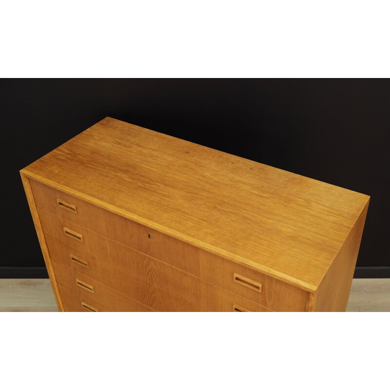 Vintage ash chest of drawers, Denmark, 1960-70s