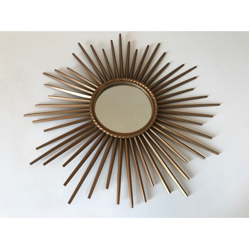 Vintage mirror "soleil" by Chaty Vallauris, 1960