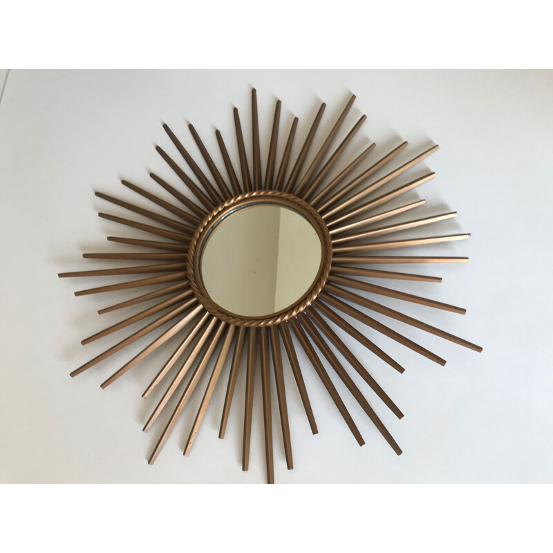 Vintage mirror "soleil" by Chaty Vallauris, 1960