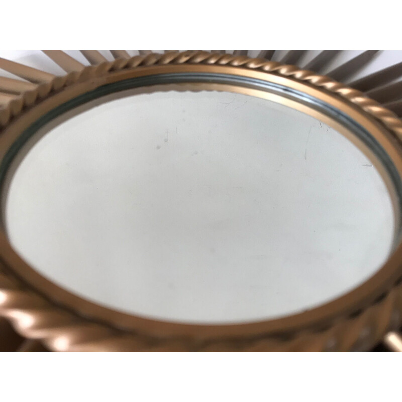 Vintage mirror "soleil" by Chaty Vallauris, 1960