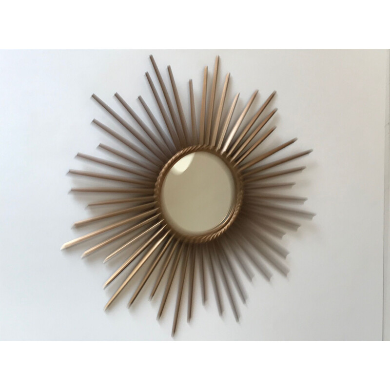 Vintage mirror "soleil" by Chaty Vallauris, 1960