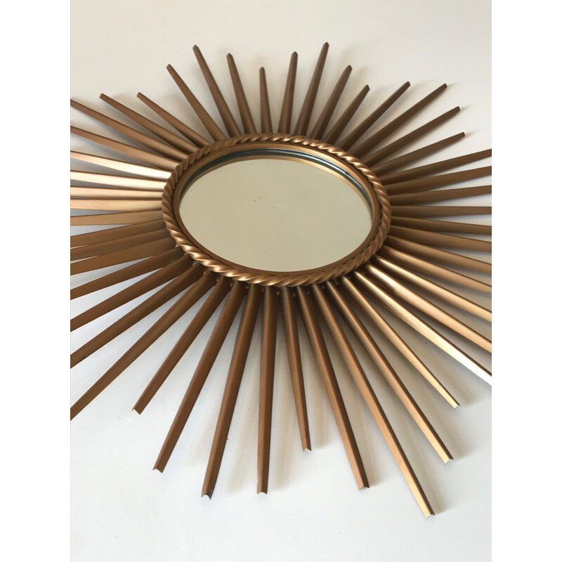 Vintage mirror "soleil" by Chaty Vallauris, 1960