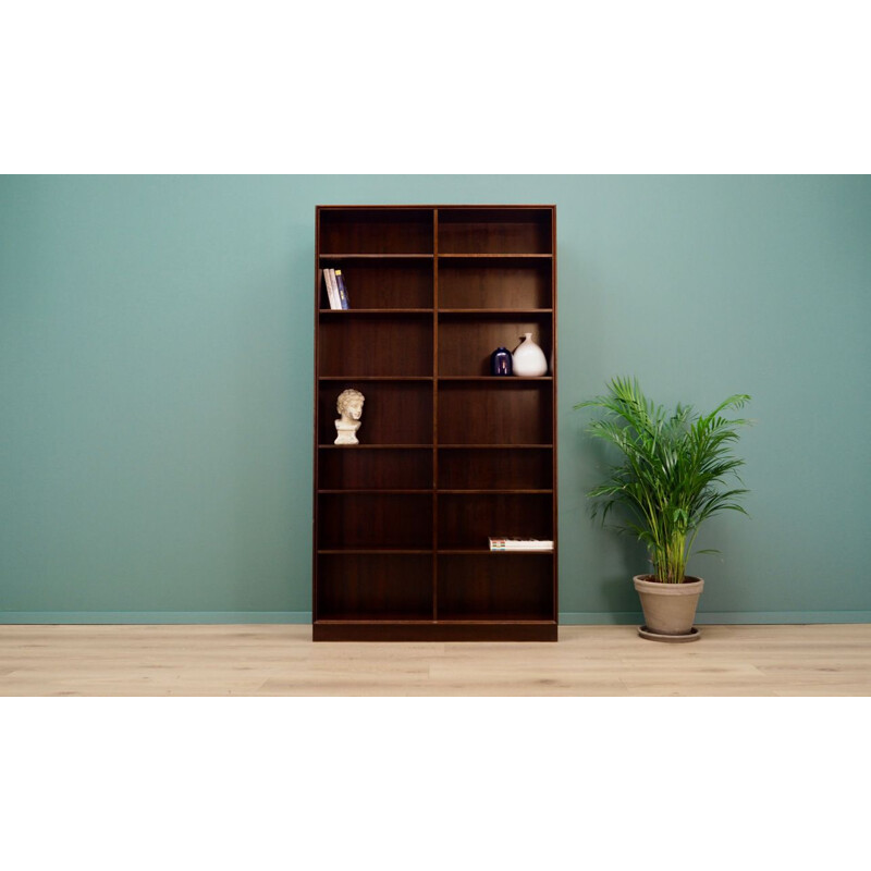 Vintage mahogany bookcase, Denmark, 1960-70s