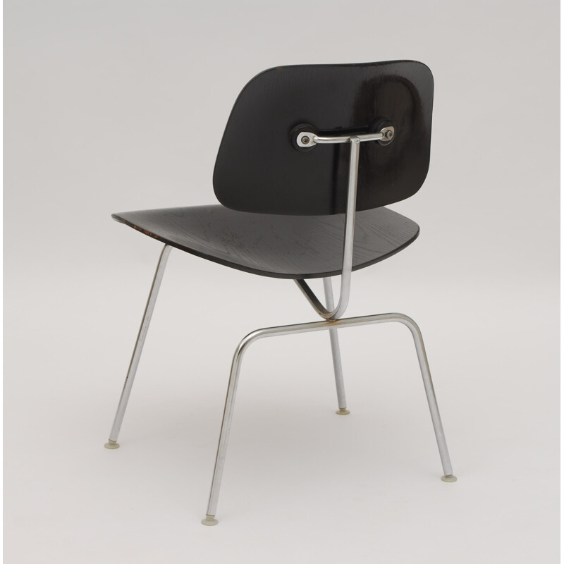 Vitra black dinning chair in steel and plywood, EAMES - 1960s