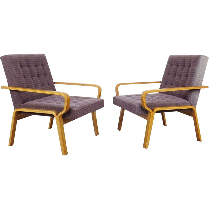 Set of vintage armchairs by Ludvik Volak, 1970s