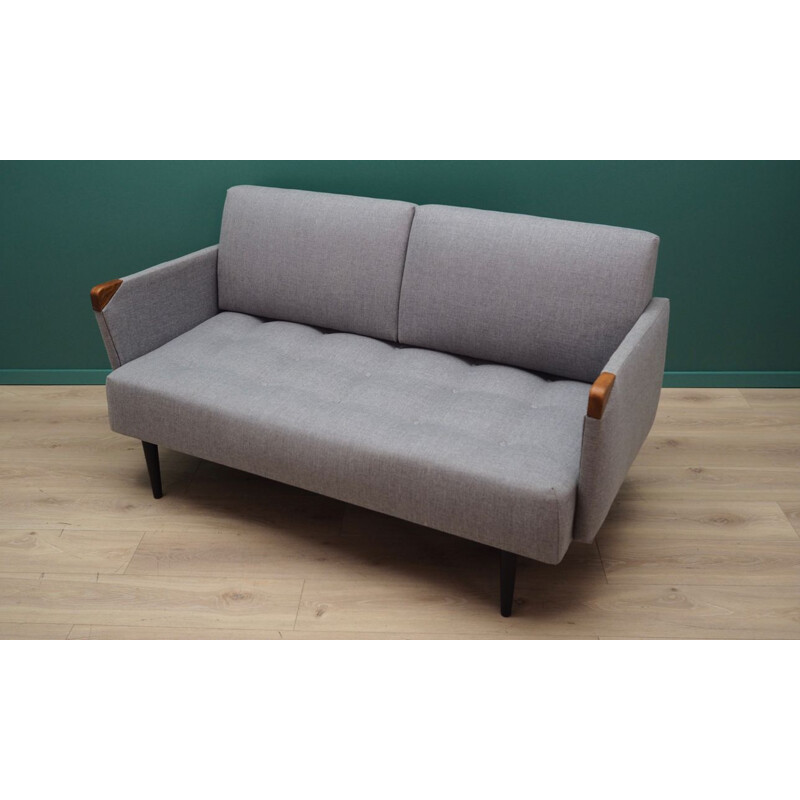 Vintage grey fabric sofa, Denmark, 1960s