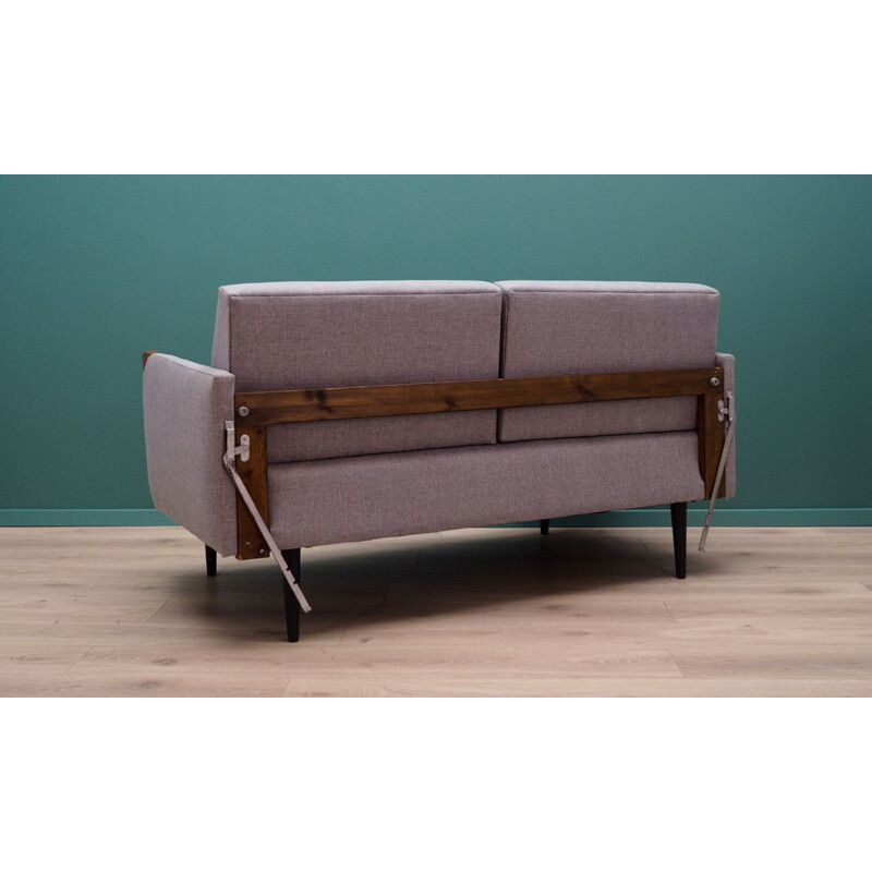 Vintage grey fabric sofa, Denmark, 1960s