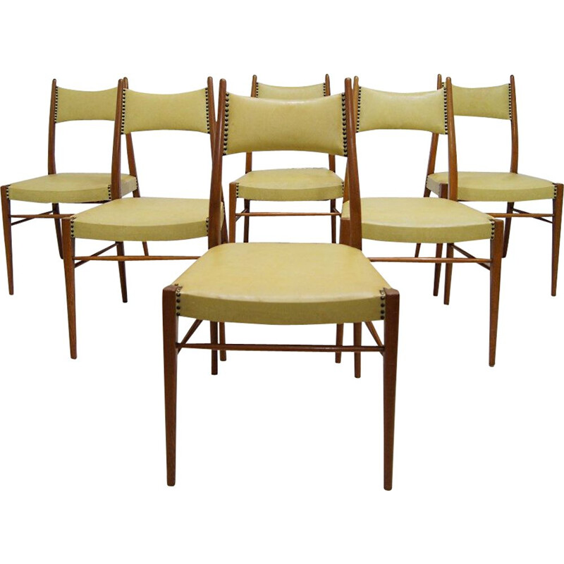 ensemble de 6 chaises - 1950
