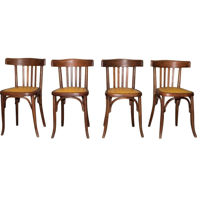 Suite de 4 chaises vintage par Fischel , 1929-1934