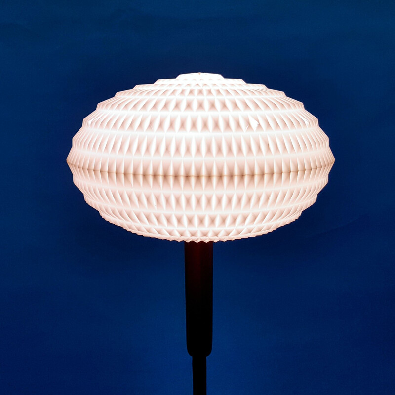 Vintage floor lamp with origami shade by Aloys Gangkofner