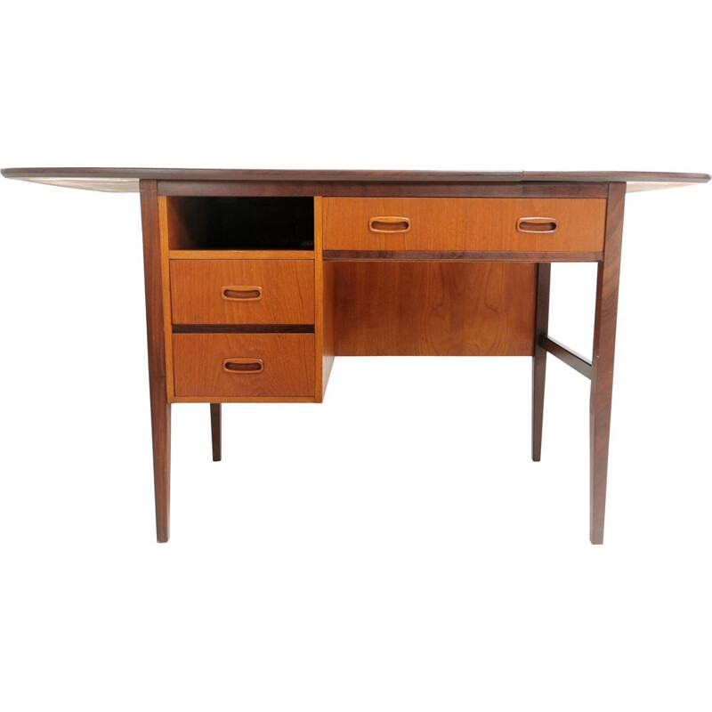 Vintage Danish teak drop leaf writing desk, 1960s