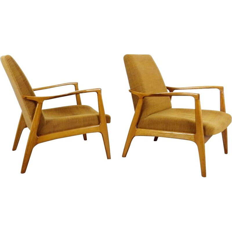 Vintage pair of armchair by ULUV, 1960