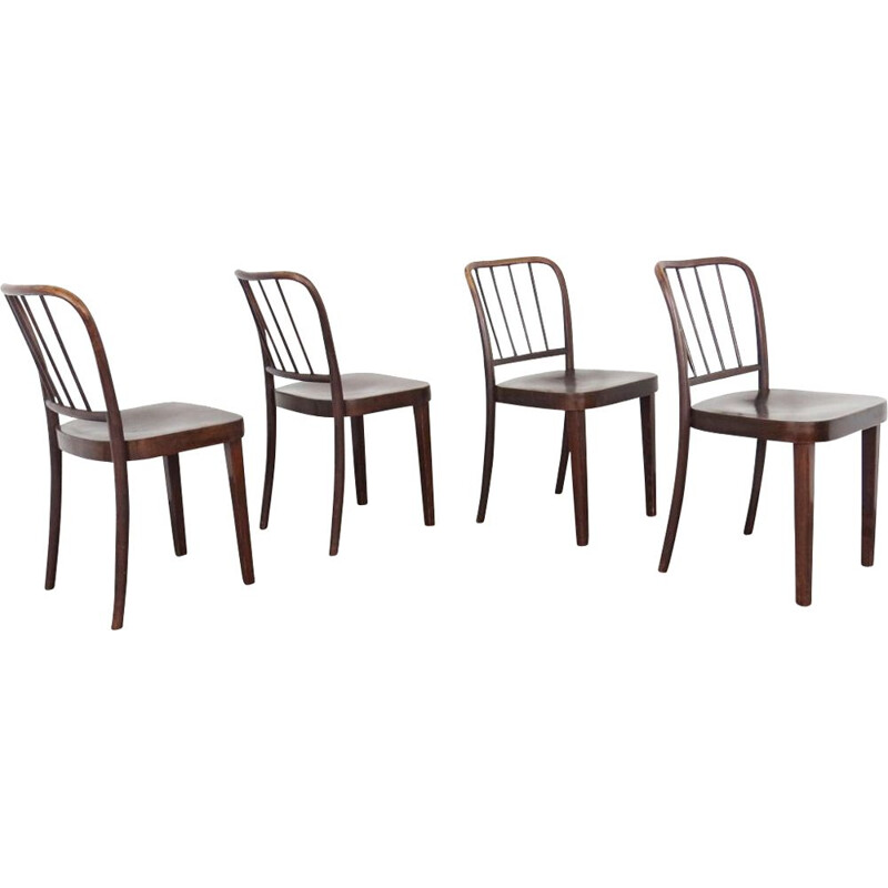Set of 4 vintage dining chairs by Josef Hoffmann, 1960