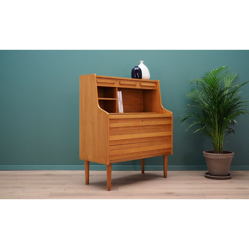 Vintage ash secretary, 1960-70s