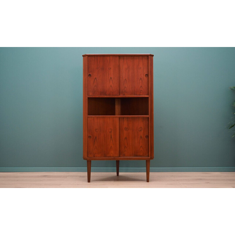 Vintage corner cabinet in teak, 1960-70s