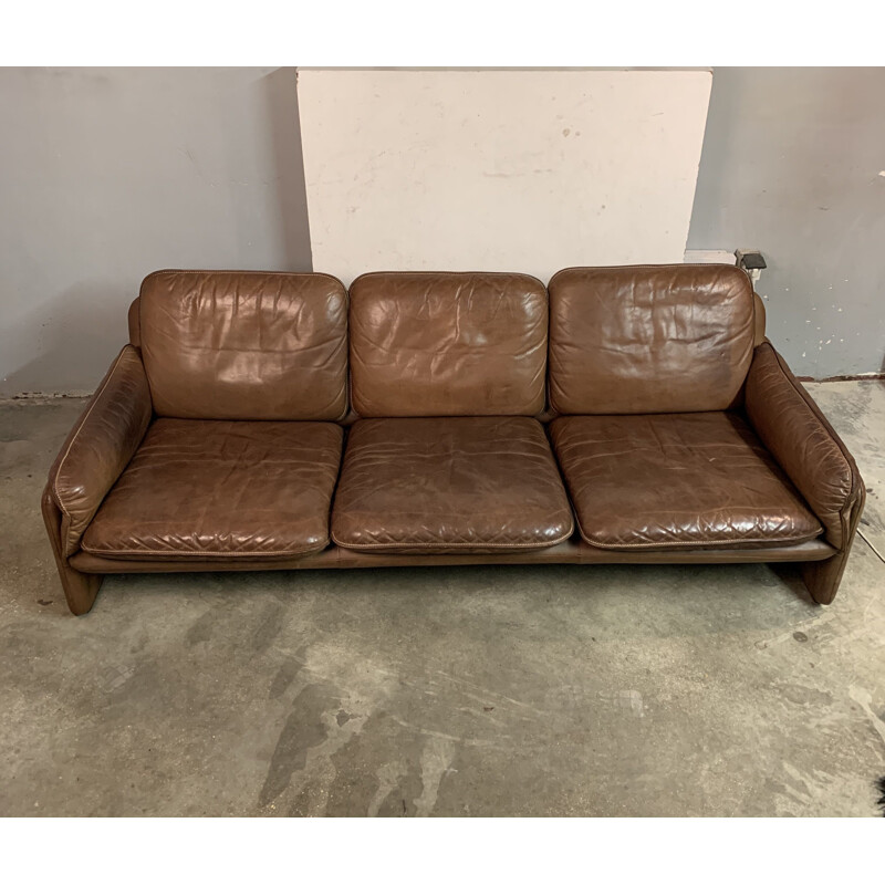 Canapé vintage en cuir modèle DS61 par De Sede