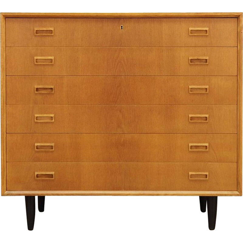 Vintage ash chest of drawers, Denmark, 1960-70s
