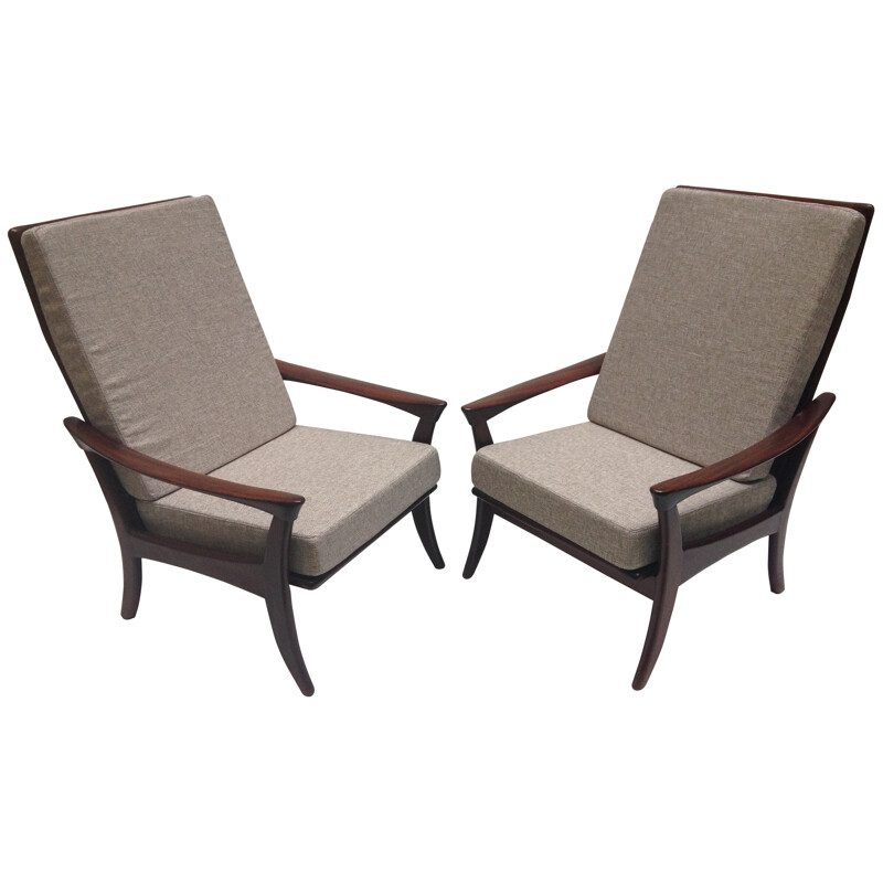 Pair of Danish teak armchairs - 1960s