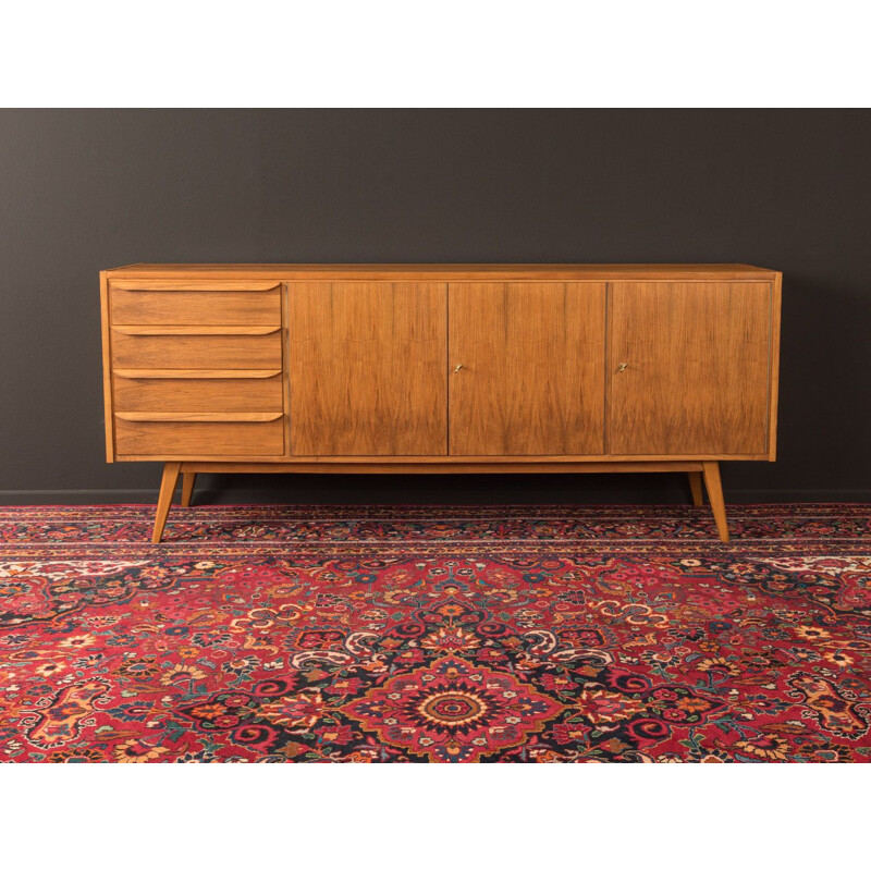 Vintage teak sideboard with three cupboard doors, 1950s