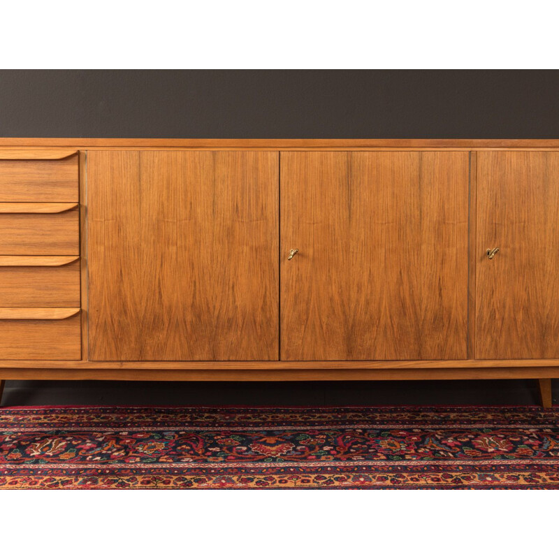 Vintage teak sideboard with three cupboard doors, 1950s