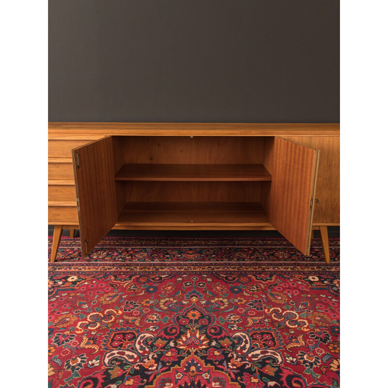 Vintage teak sideboard with three cupboard doors, 1950s