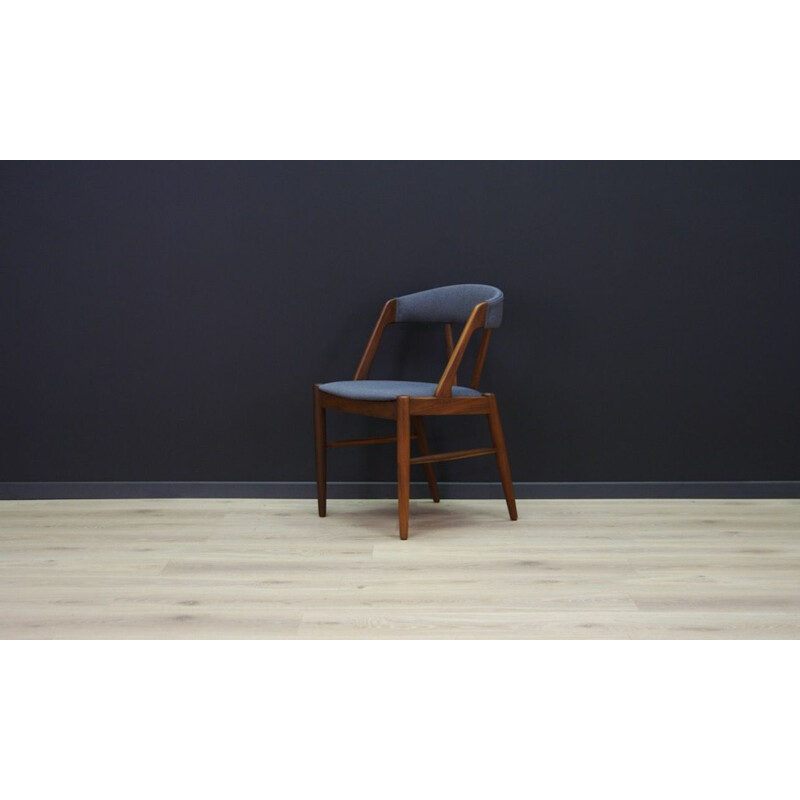 Fauteuil vintage bleu en teck  danois, 1960